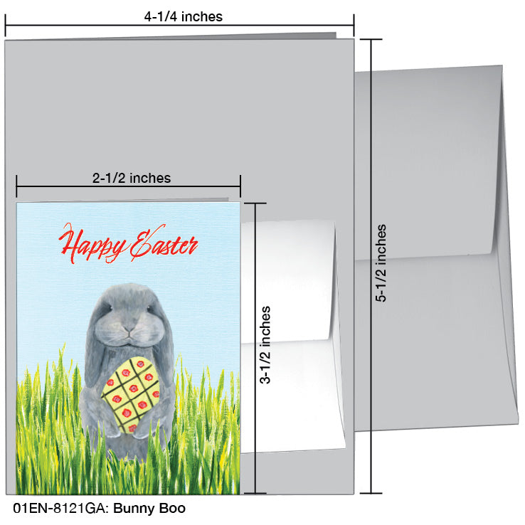 Bunny Boo, Greeting Card (8121GA), Enclosure Card, www.printedcanvas.com
