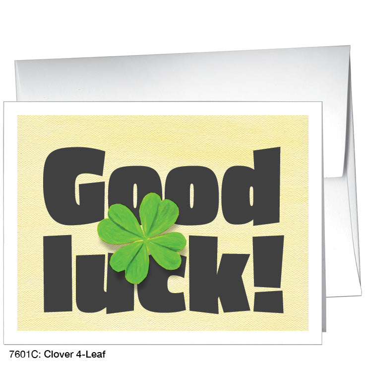 Clover 4-Leaf, Greeting Card (7601C), A2, printedcanvas.com