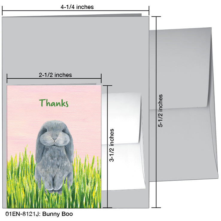 Bunny Boo, Greeting Card (8121J), Enclosure, www.printedcanvas.com