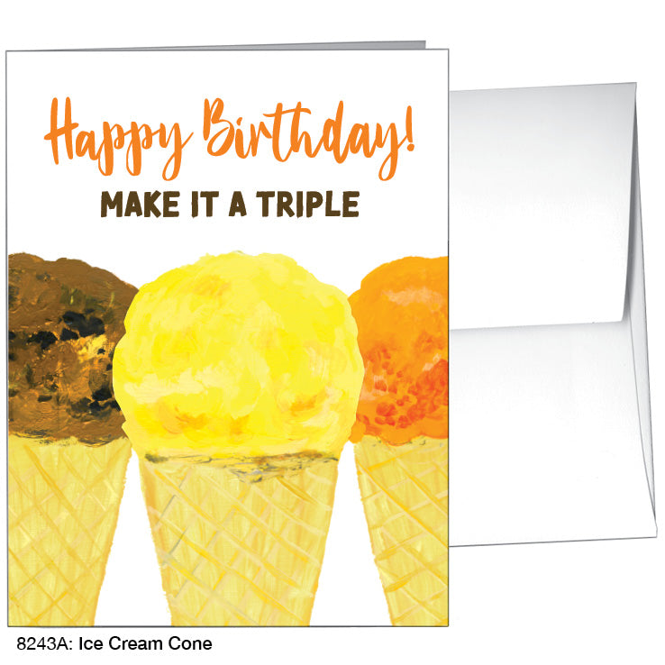 Ice Cream Cone, Greeting Card (8243A), A2 Card, printedcanvas.com