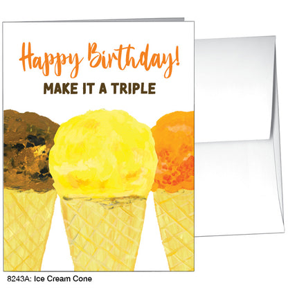 Ice Cream Cone, Greeting Card (8243A), A2 Card, printedcanvas.com