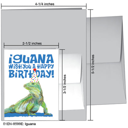 Iguana, Greeting Card (8599E), Enclosure, www.printedcanvas.com