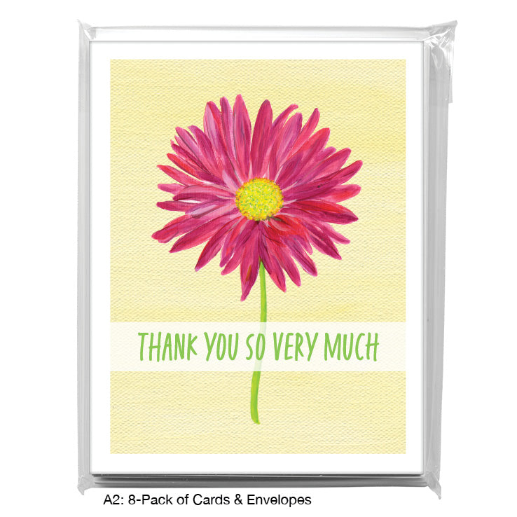 Pink Daisy, Greeting Card (8707F), 8-Pack, www.printedcanvas.com