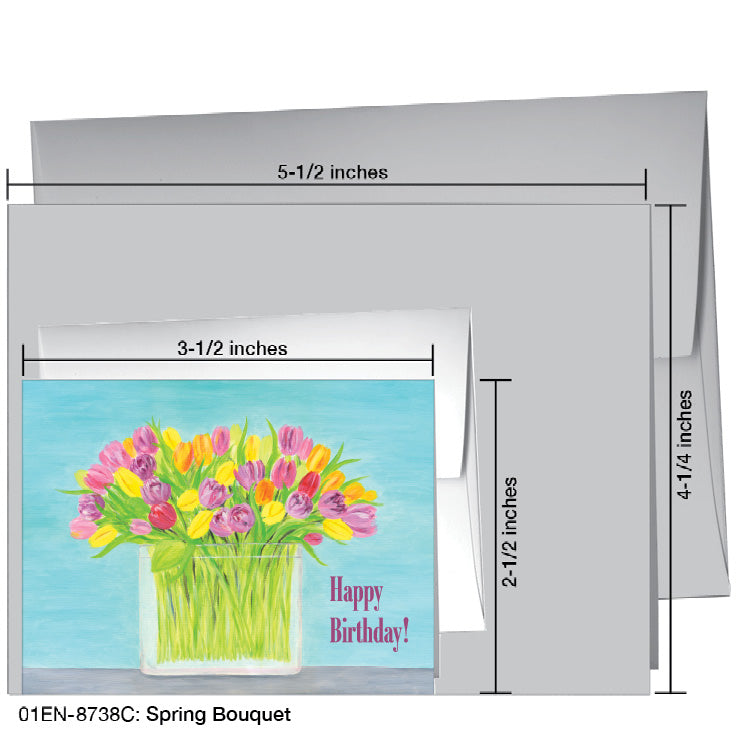 Spring Bouquet, Greeting Card (8738C), Enclosure, printedcanvas.com