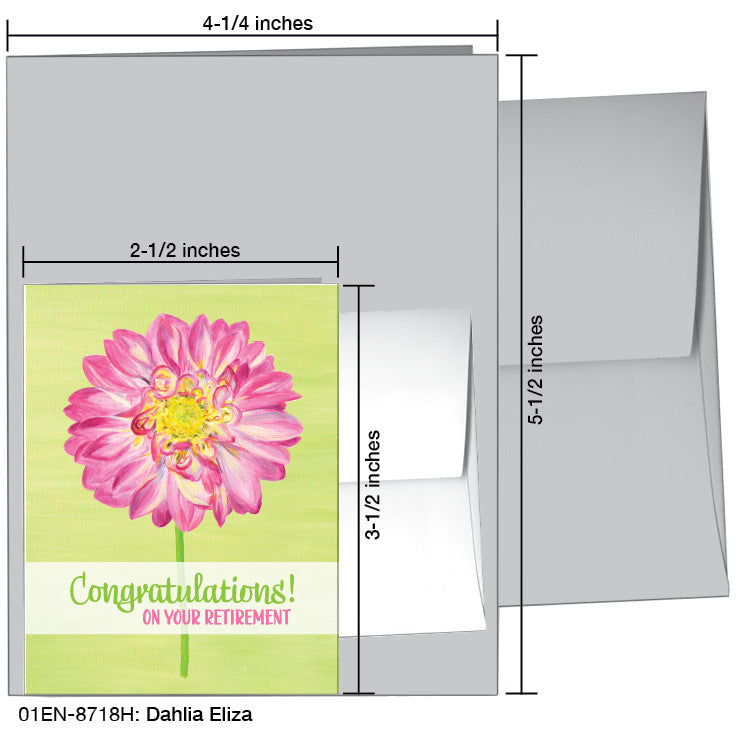 Dahlia Eliza, Greeting Card (8718H), Enclosure, www.printedcanvas.com