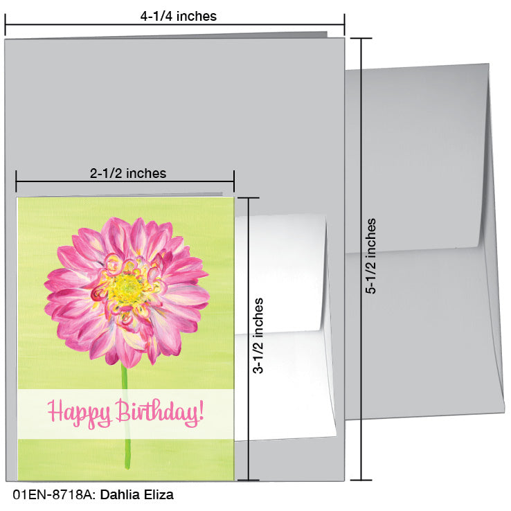 Dahlia Eliza, Greeting Card (8718A), Enclosure, www.printedcanvas.com