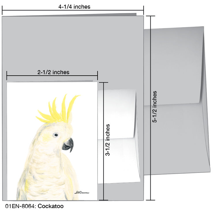 Cockatoo, Greeting Card (8064), Enclosure, printedcanvas.com