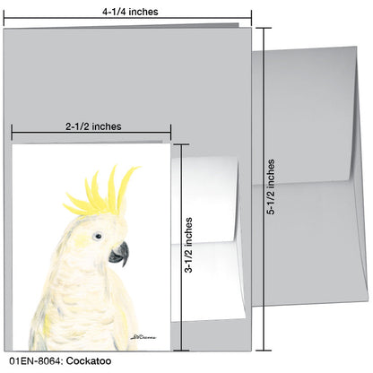 Cockatoo, Greeting Card (8064C), Enclosure Card, www.printedcanvas.com