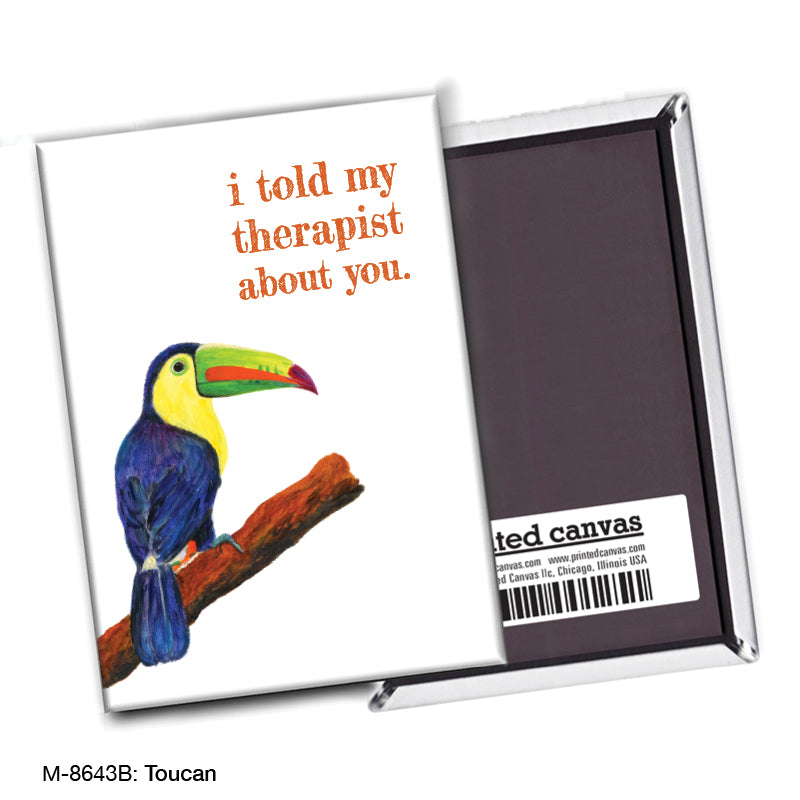 Toucan, Magnet (M-8643B), Front, printedcanvas.com