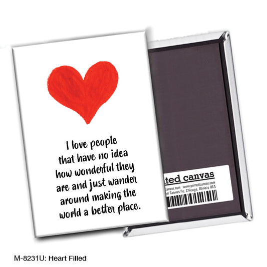 Heart Filled, Magnet (M-8231U), Front, printedcanvas.com