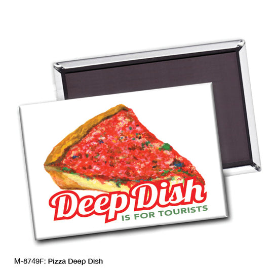 Pizza Deep Dish, Magnet (M-8749F), Front, printedcanvas.com