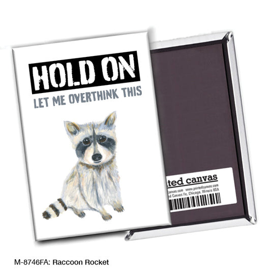 Raccoon Rocket, Magnet (M-8746FA), Front, printedcanvas.com