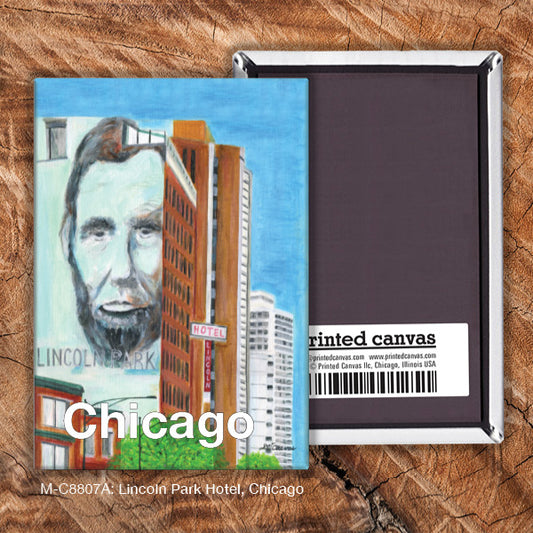 Lincoln Park Hotel, Chicago, Magnet (M-8807A), Front, printedcanvas.com