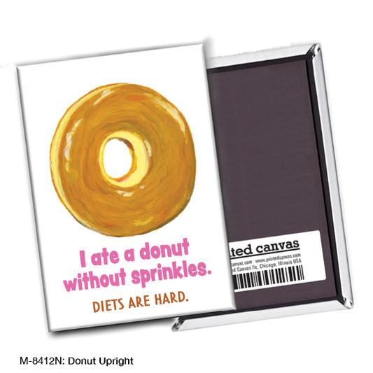 Donut Upright, Magnet (M-8412N), Front, printedcanvas.com