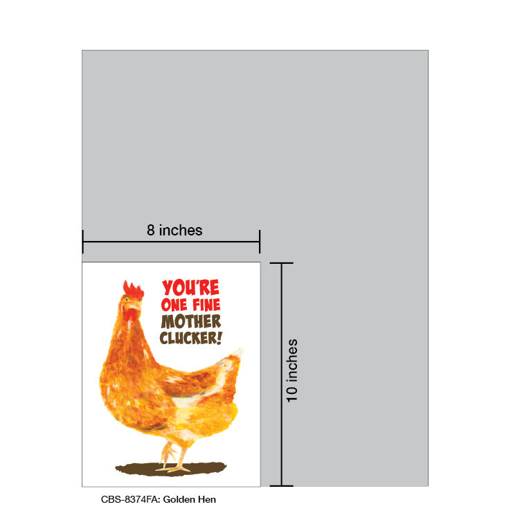 Golden Hen, Card Board (8374FA), 8x10 Poster Board, www.printedcanvas.com