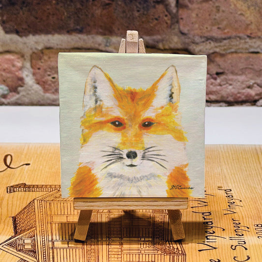 Plush Fox, Mini Artwork (MA-8419M) - Printed Canvas