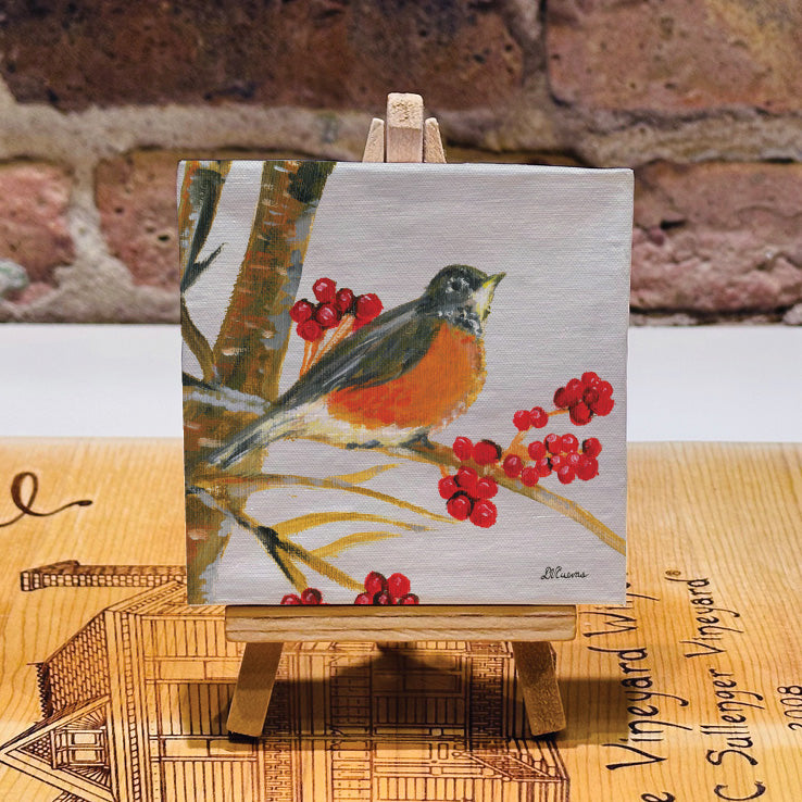 Robin, Mini Artwork (MA-7357E) - Printed Canvas