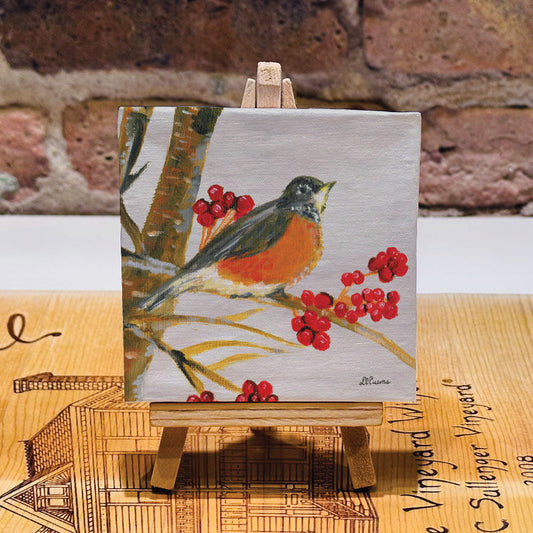 Robin, Mini Artwork (MA-7357E) - Printed Canvas