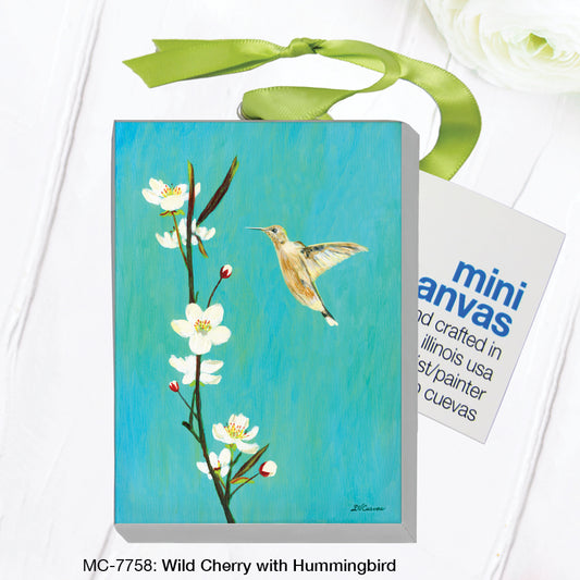 Wild Cherry With Hummingbird, Mini Canvas (MC-7758), Front, printedcanvas.com