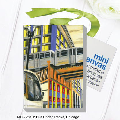 Bus Under Tracks, Chicago, Mini Canvas (MC-7281H), Mini Canvas, www.printedcanvas.com
