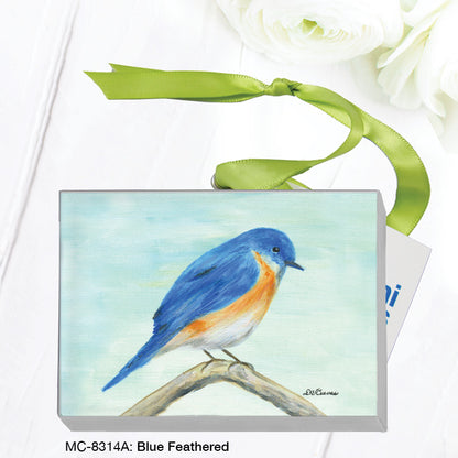 Blue Feathered, Mini Canvas (MC-8314A), Front, printedcanvas.com