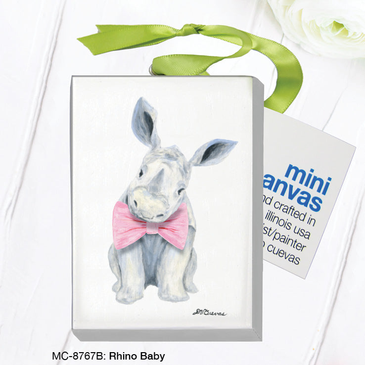 Rhino Baby, Mini Canvas (MC-8767B), Mini Canvas, www.printedcanvas.com