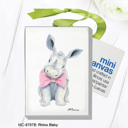 Rhino Baby, Mini Canvas (MC-8767B), Mini Canvas, www.printedcanvas.com