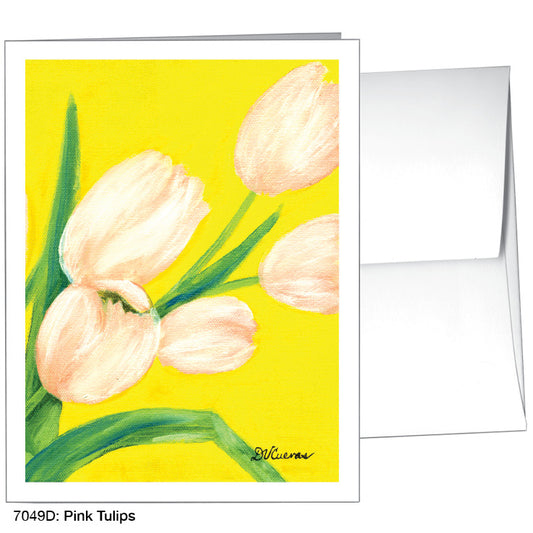 Pink Tulips, Greeting Card (7049D), A2 Card Front, www.printedcanvas.com