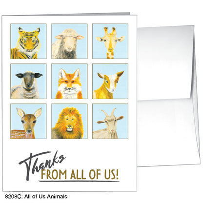 All of Us Animals, Greeting Card (8208C), A2 Card Front, www.printedcanvas.com