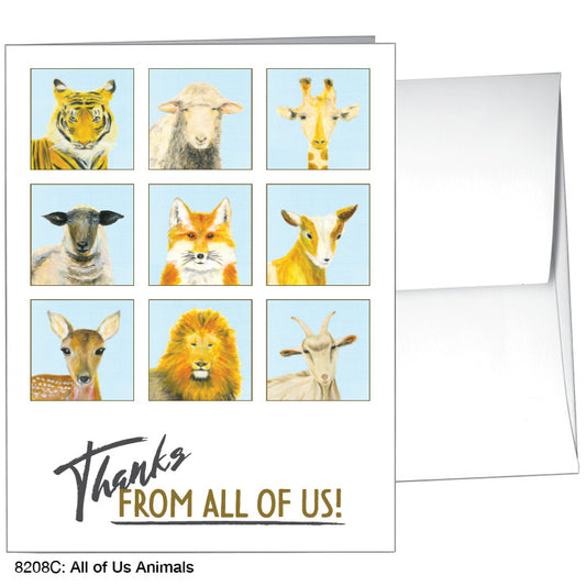 All of Us Animals, Greeting Card (8208C), A2, printedcanvas.com