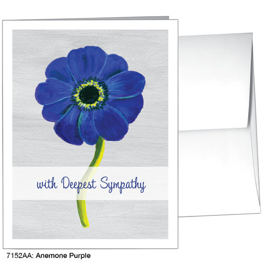 Anemone Purple, Greeting Card (7152AA), A2, printedcanvas.com