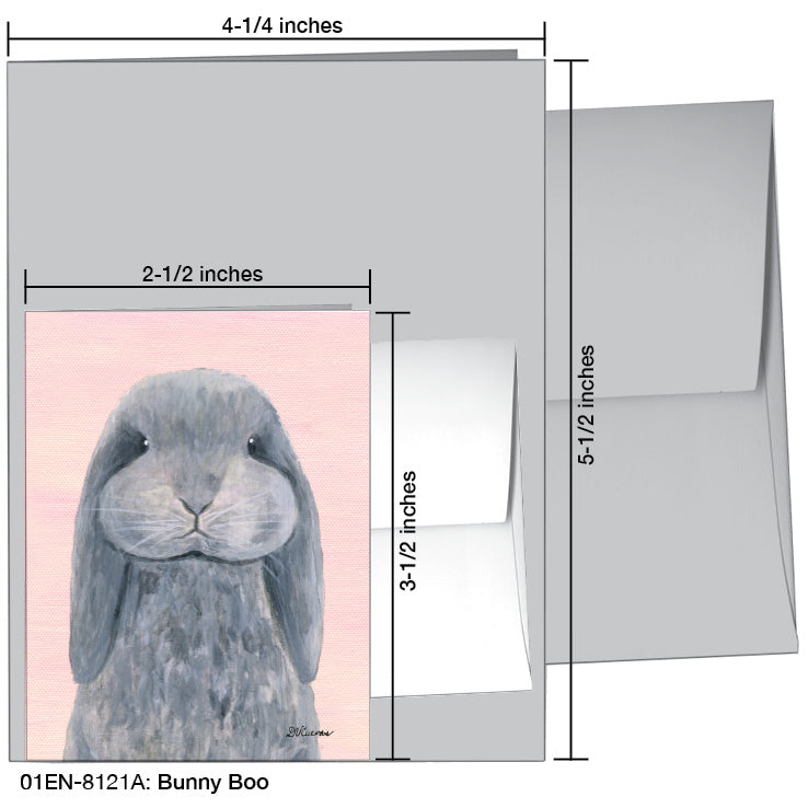 Bunny Boo, Greeting Card (8121A), Enclosure, printedcanvas.com