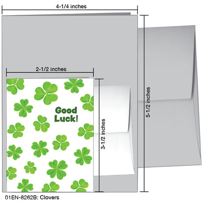 Clovers, Greeting Card (8262B), Enclosure Card, www.printedcanvas.com