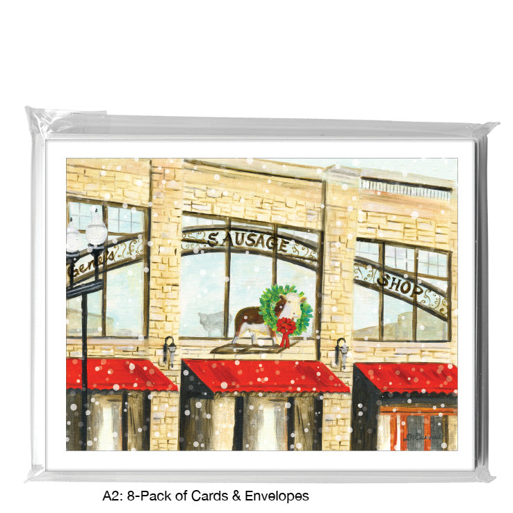 Gene's Sausage Shop, Chicago, Greeting Card (7236A), A2 8-Pack, printedcanvas.com