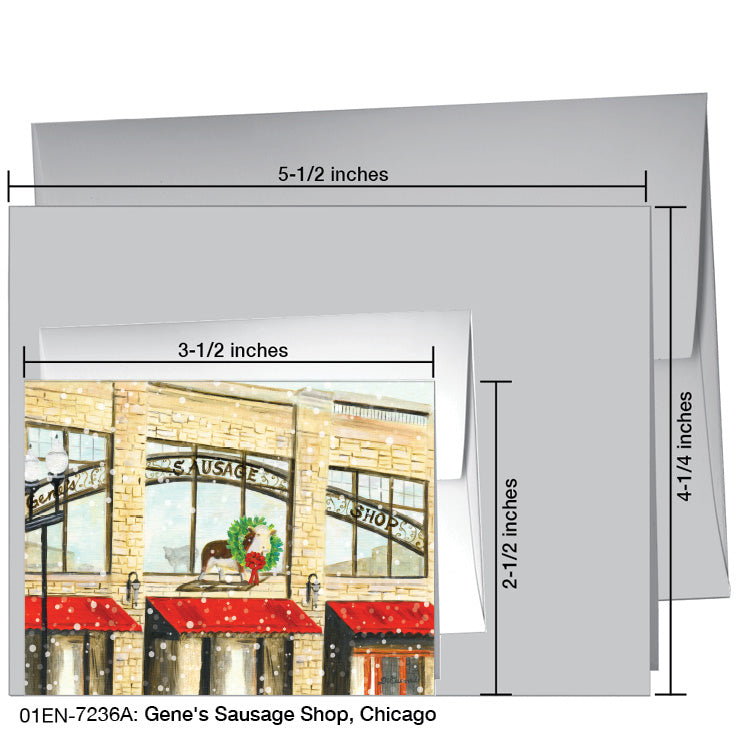 Gene's Sausage Shop, Chicago, Greeting Card (7236A), Enclosure, printedcanvas.com