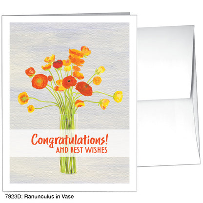 Ranunculus In Vase, Greeting Card (7923D), A2, printedcanvas.com