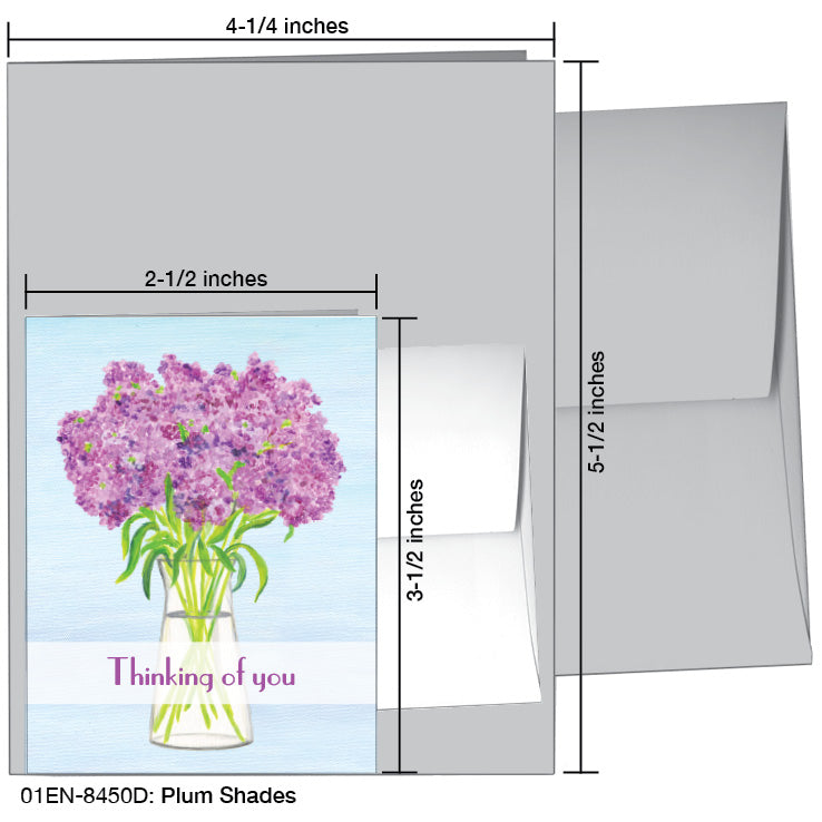 Plum Shades, Greeting Card (8450D), Enclosure, www.printedcanvas.com
