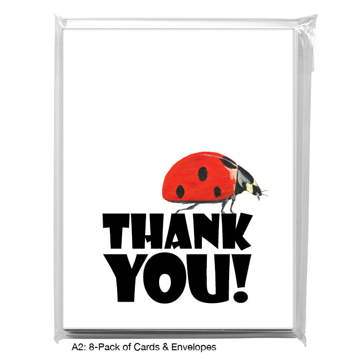 Ladybug Side, Greeting Card (8300G), A2 8-Pack, printedcanvas.com
