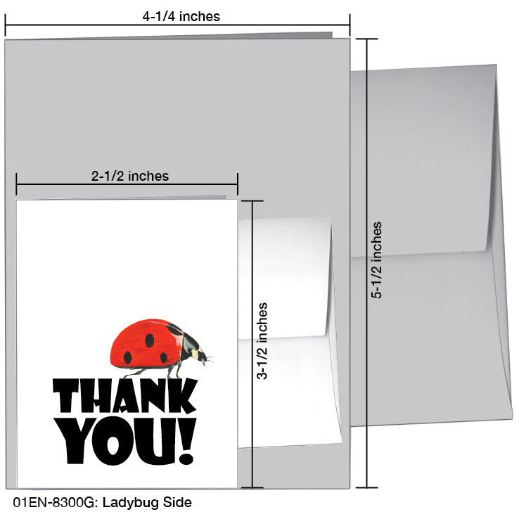 Ladybug Side, Greeting Card (8300G), Enclosure, printedcanvas.com