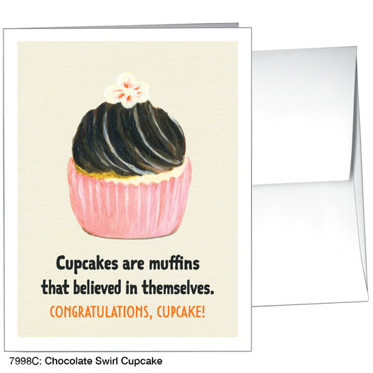 Chocolate Swirl Cupcake, Greeting Card (7998C), A2, printedcanvas.com