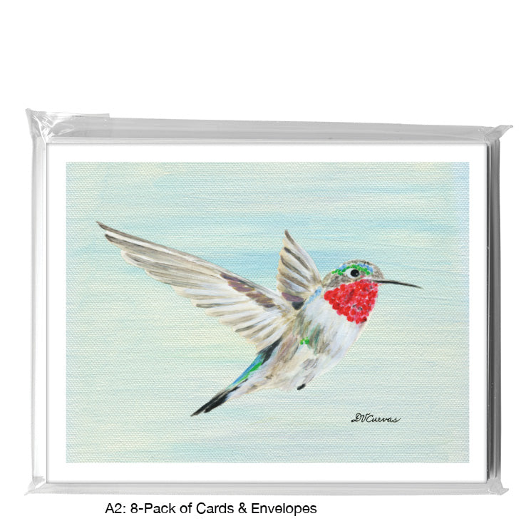 Anna's Hummingbird, Greeting Card (8213C), A2 8-Pack, printedcanvas.com
