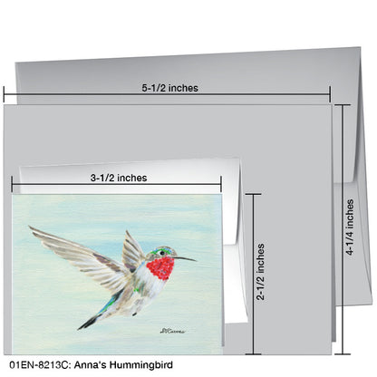 Anna's Hummingbird, Greeting Card (8213C), Enclosure, printedcanvas.com