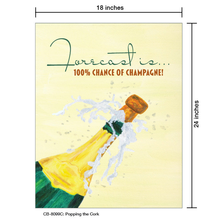 Popping the Cork, Card Board (8099C), Card Board: 18x24, printedcanvas.com
