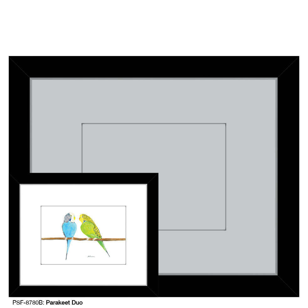 Parakeet Duo, Print (#8780B), Print Matted, www.printedcanvas.com