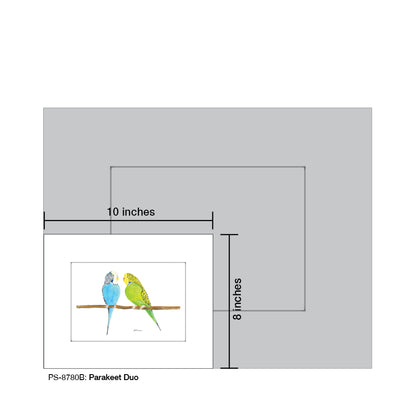Parakeet Duo, Print (#8780B), Print Matted, www.printedcanvas.com