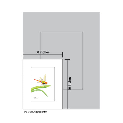 Dragonfly, Print (#7616A), Print Matted, www.printedcanvas.com