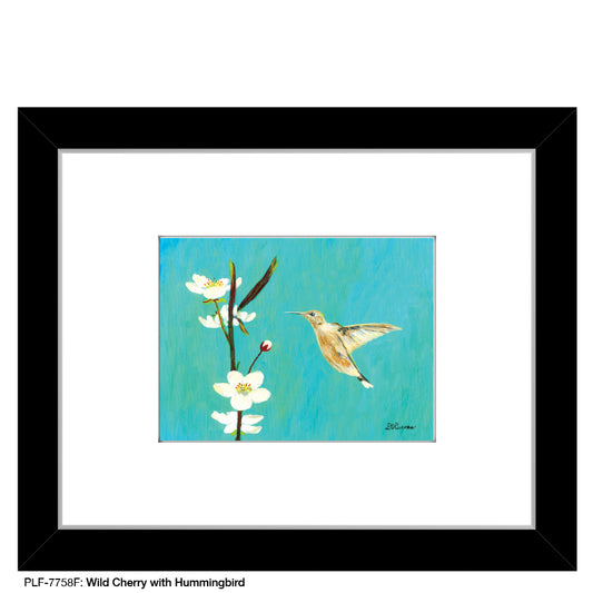 Wild Cherry With Hummingbird, Print (#7758F) - Printed Canvas