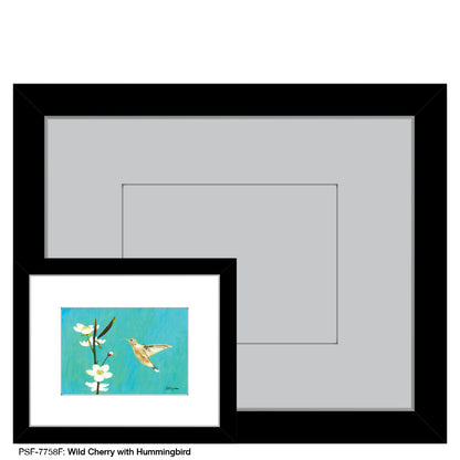 Wild Cherry With Hummingbird, Print (#7758F) - Printed Canvas