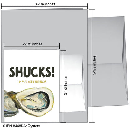 Oysters, Greeting Card (8448DA), Enclosure, www.printedcanvas.com