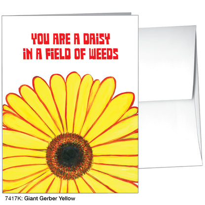 Giant Gerber Yellow, Greeting Card (7417K), A2, printedcanvas.com